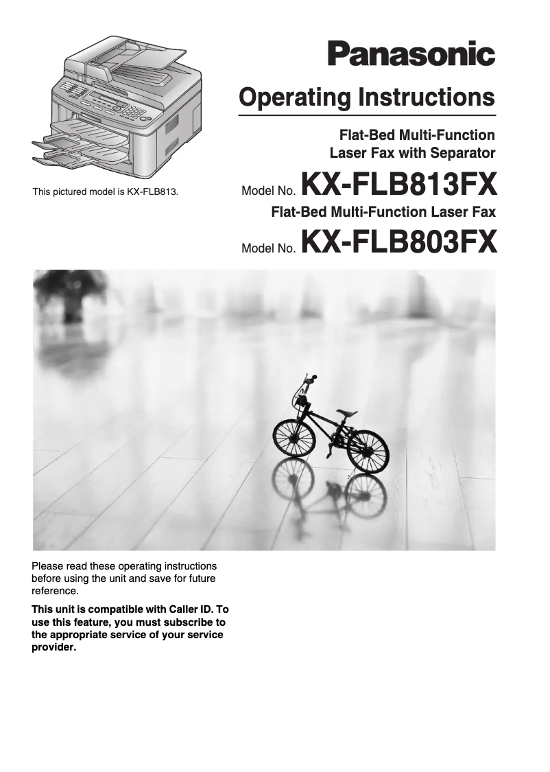 First page image of the manual for KX-FLB803FX