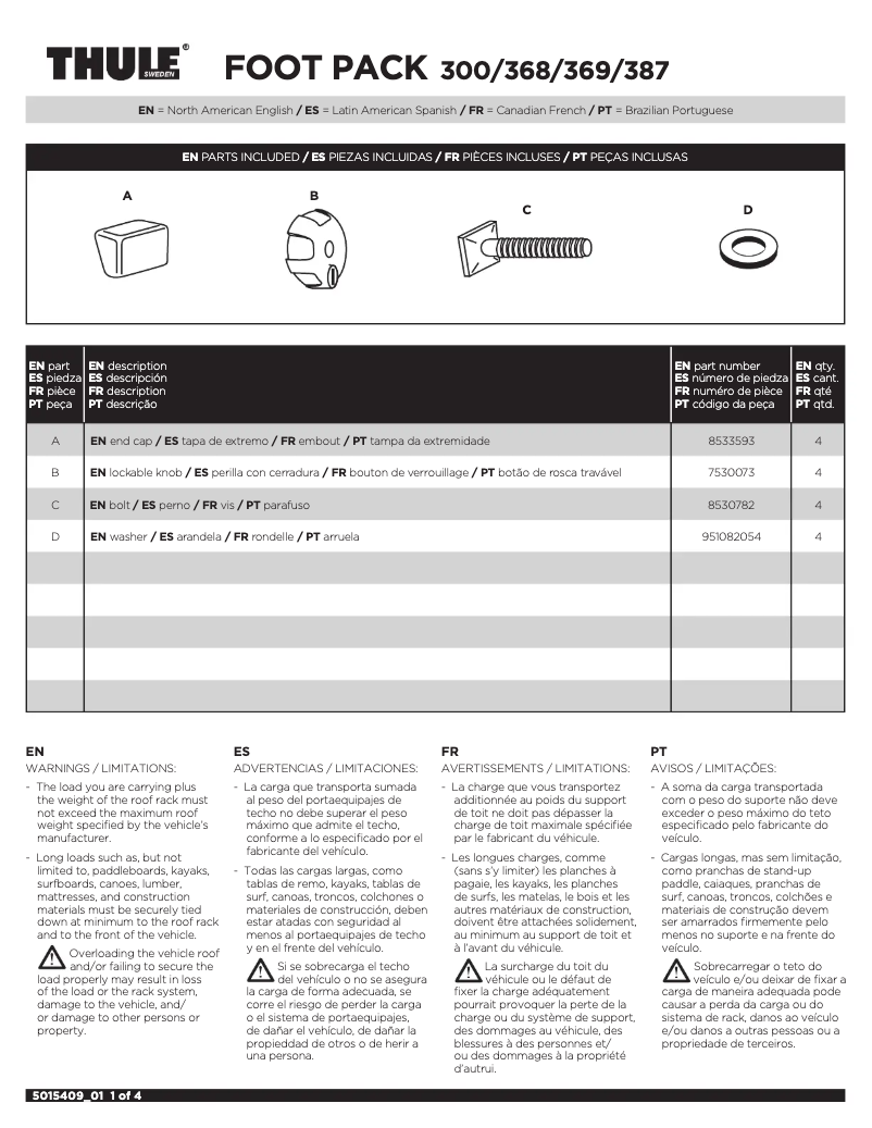 First page image of the manual for FOOT PACK 300