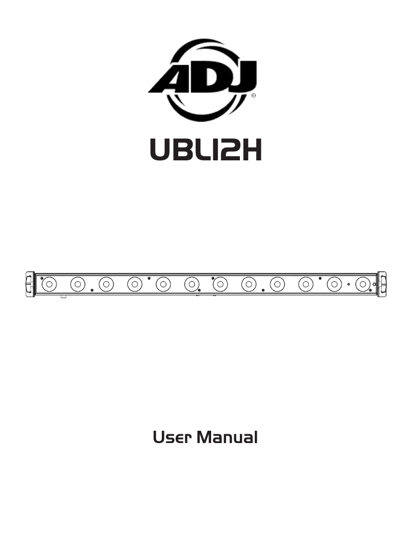 Page 1 of the manual User Manual Adj UBL12H