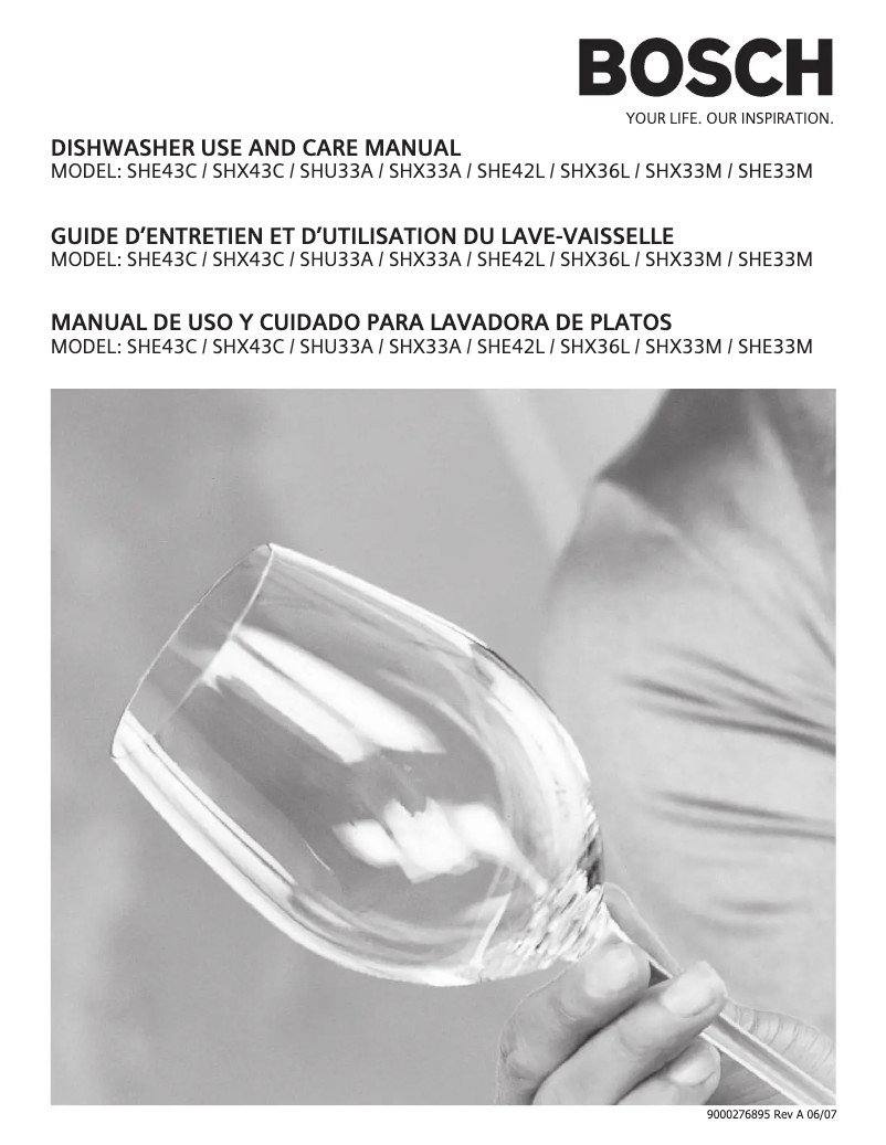 Page 1 of the manual User Manual Bosch SHX36L12UC