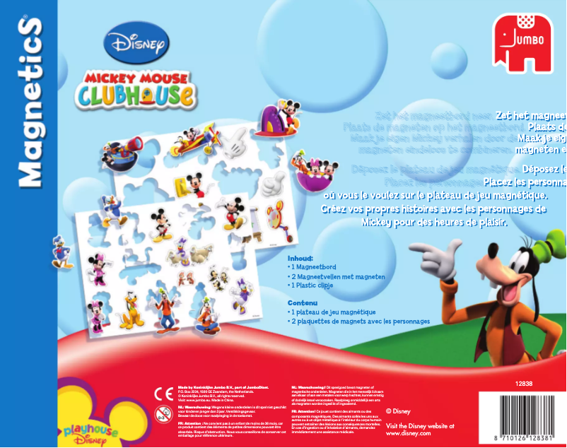 Page 1 of the manual User Manual Jumbo Disney Mickey Mouse Club House Magnetics