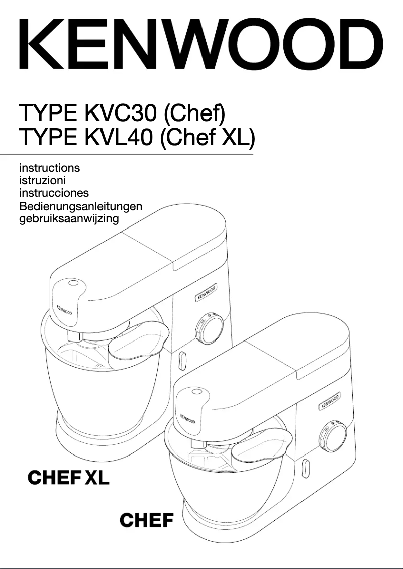 First page image of the manual for Chef XL KVL4170S