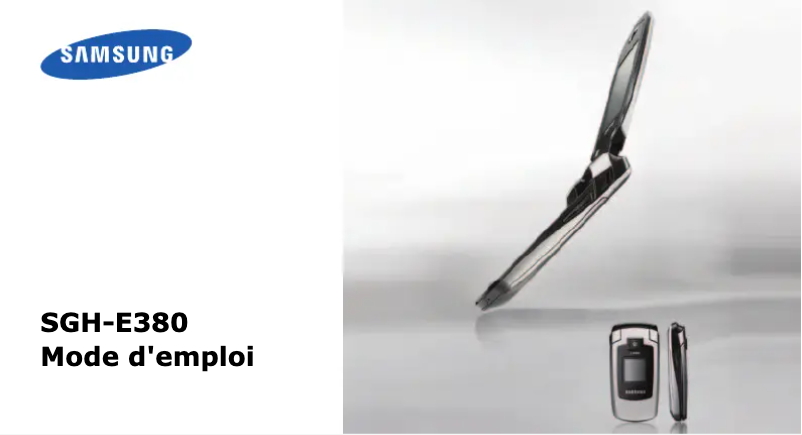 First page image of the manual for SGH-E380