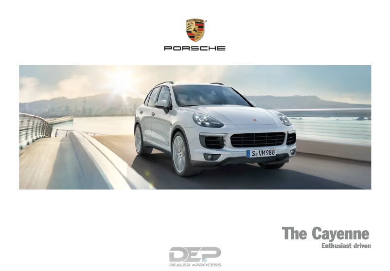 Page 1 de la notice Manuel utilisateur Porsche Cayenne (2017)