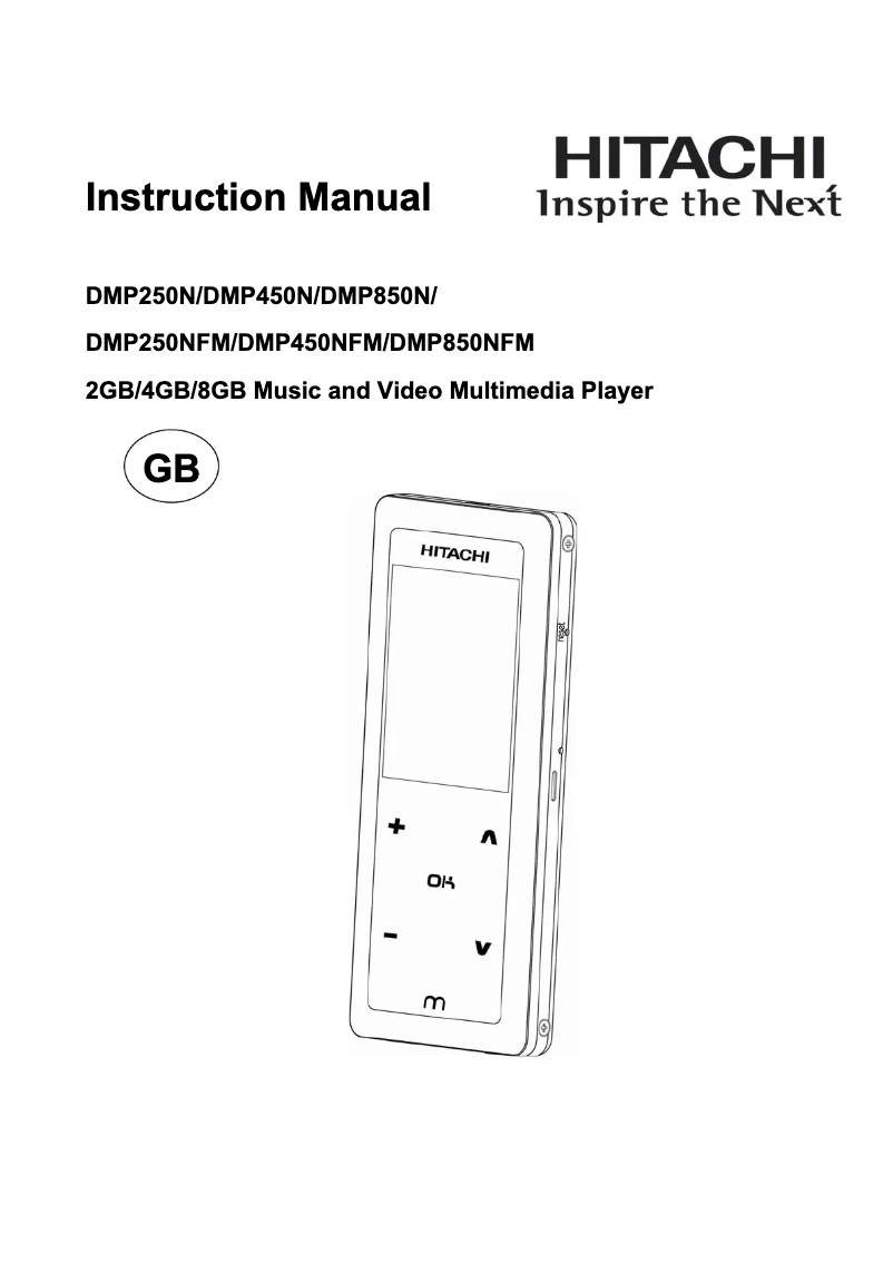Page 1 of the manual User Manual Hitachi DMP450NFM