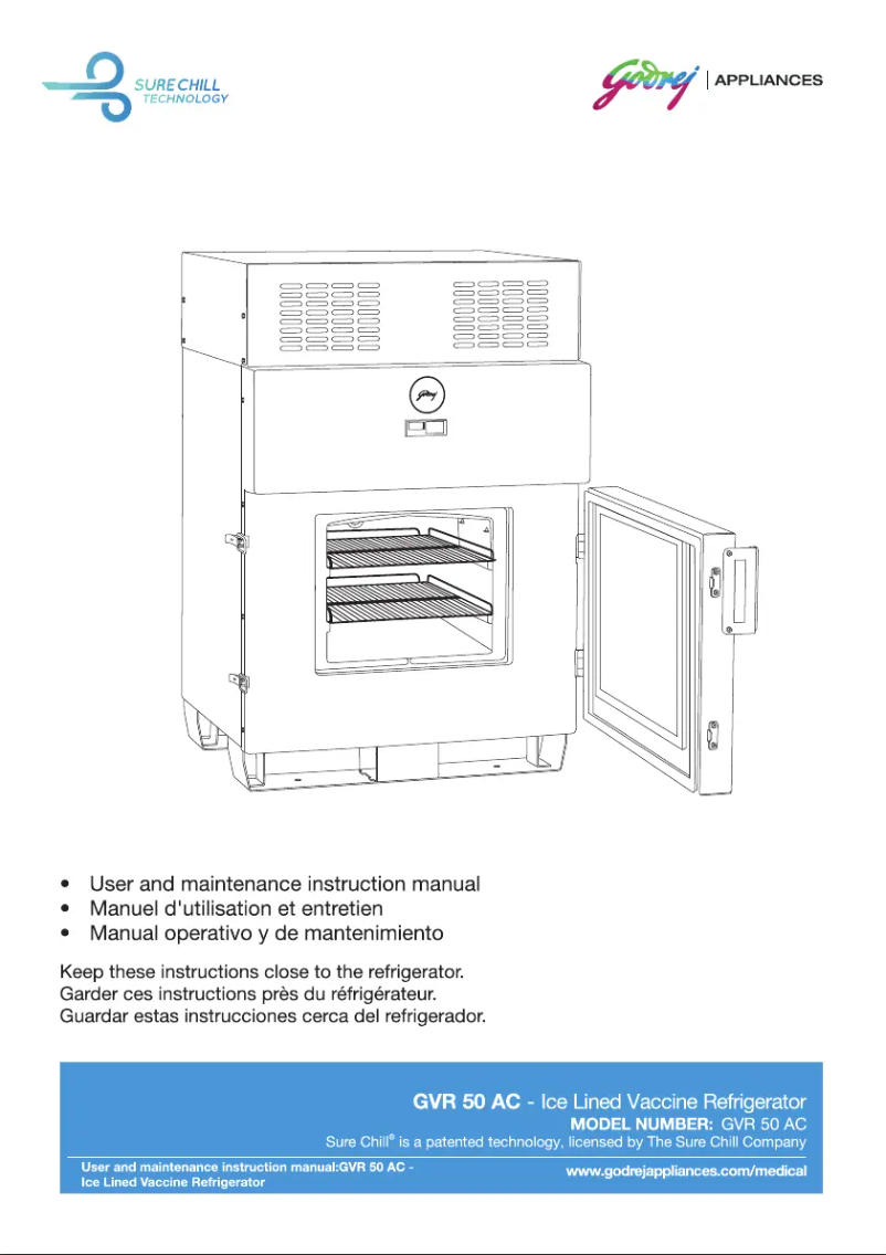 First page image of the manual for GVR 50AC