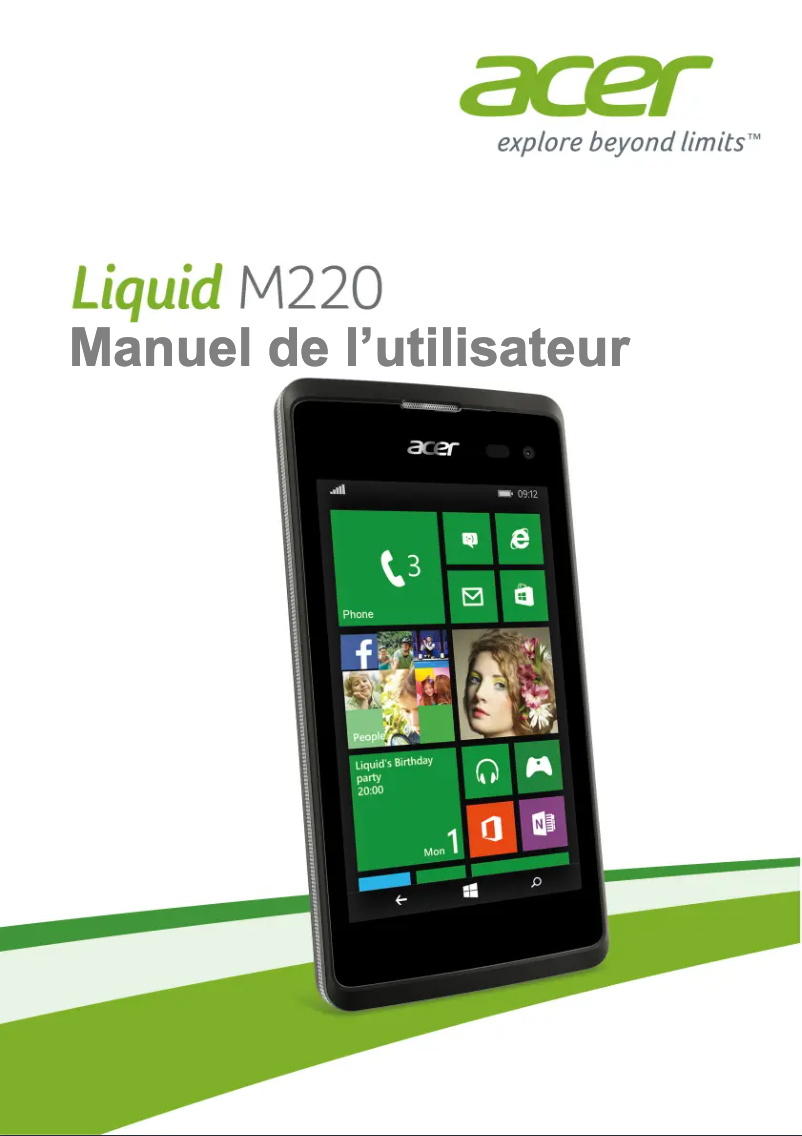 First page image of the manual for Liquid M220