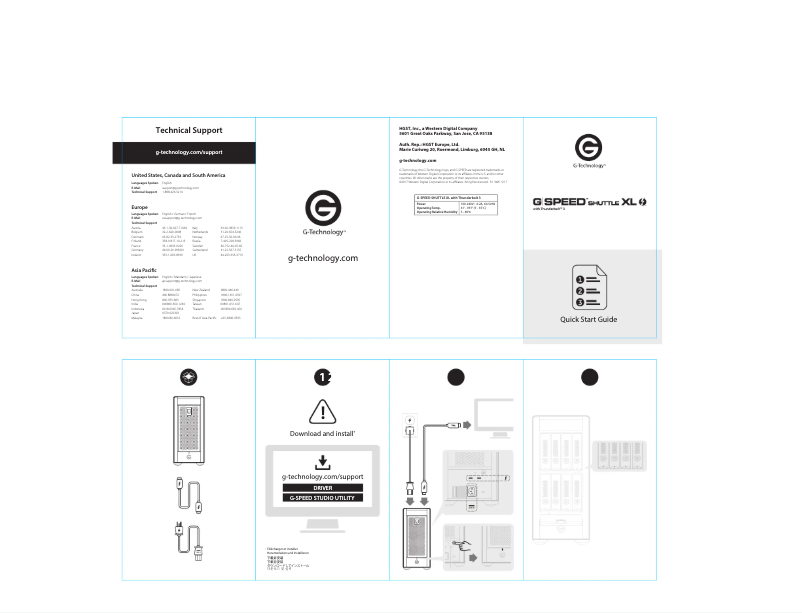 Page 1 of the manual User Manual G-Technology G-SPEED SHUTTLE XL with Thunderbolt 3