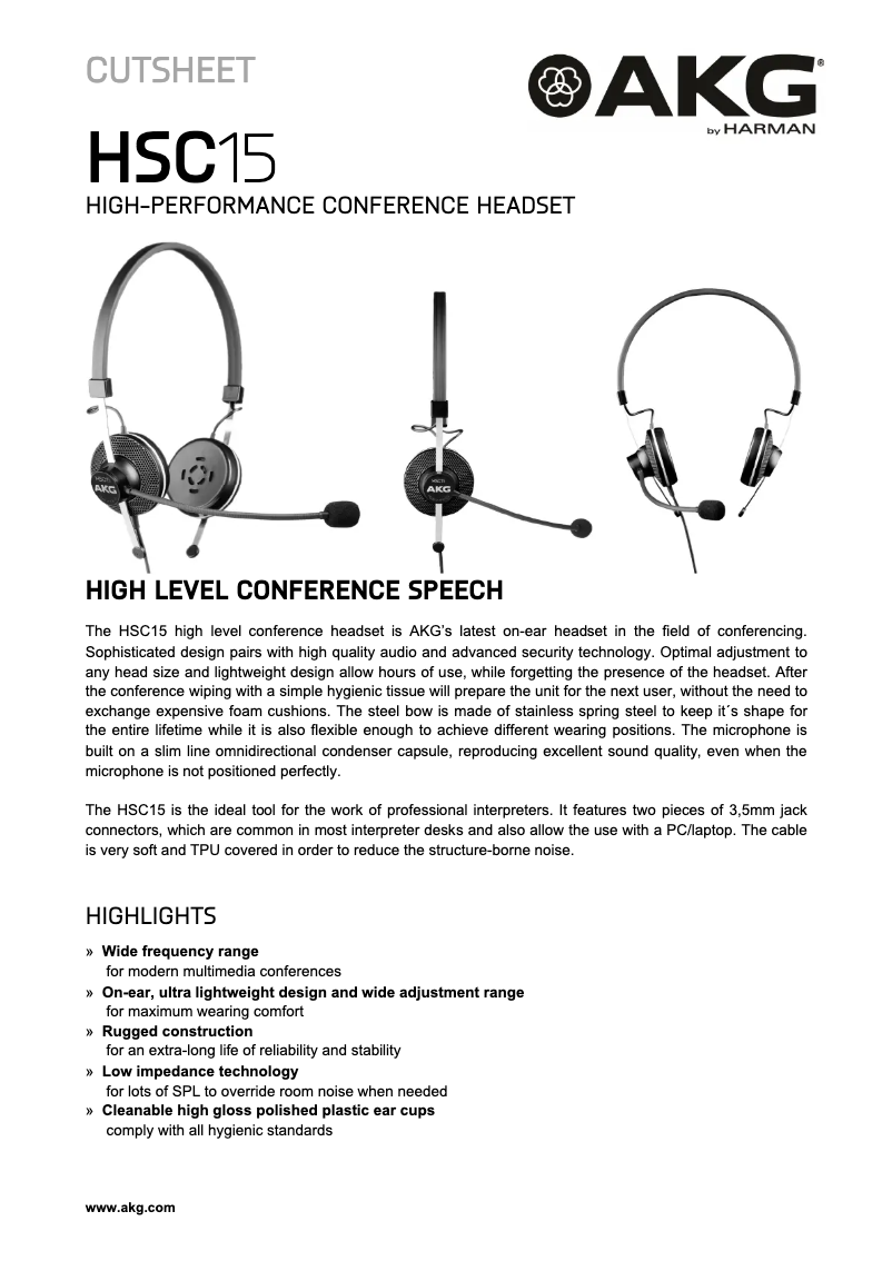 First page image of the manual for HSC15