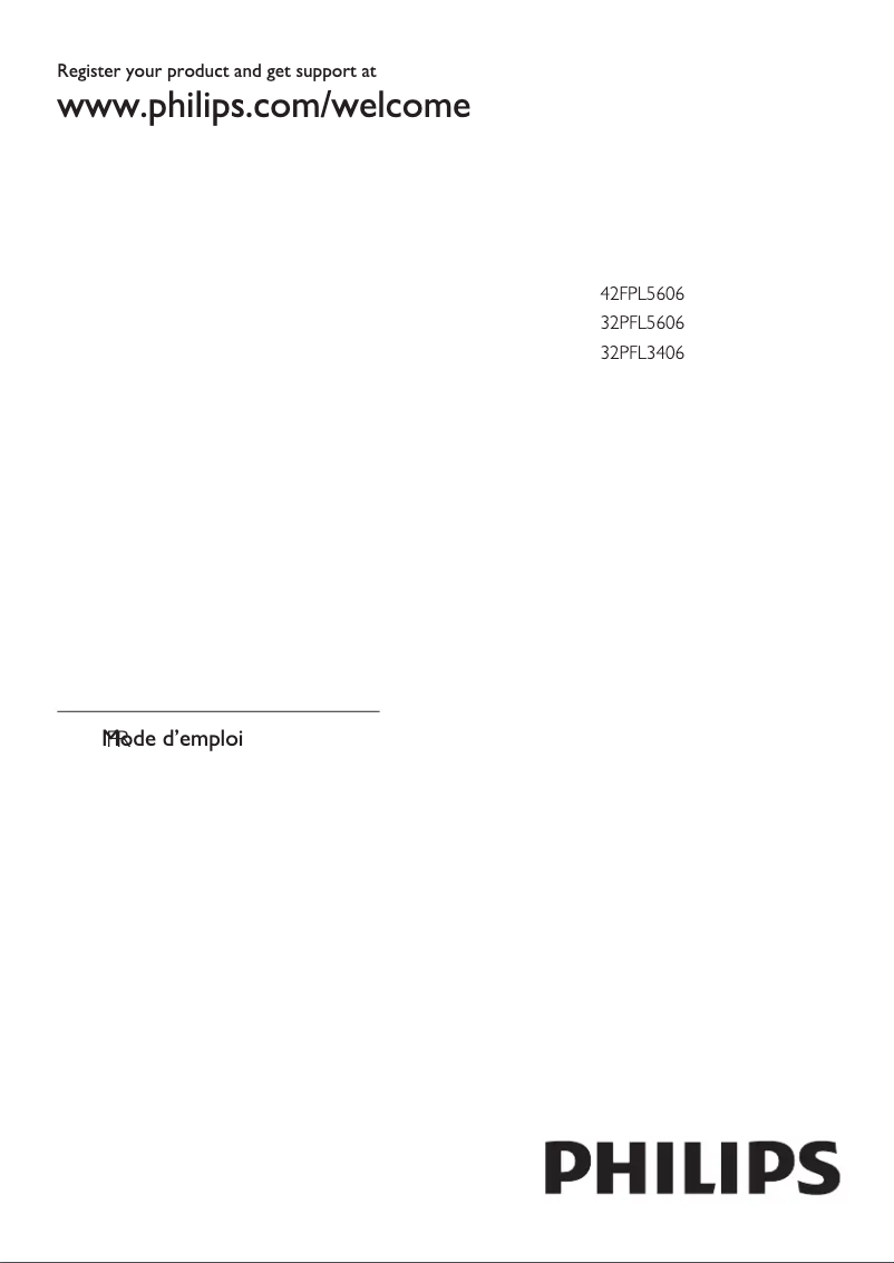 First page image of the manual for 42PFL5606S