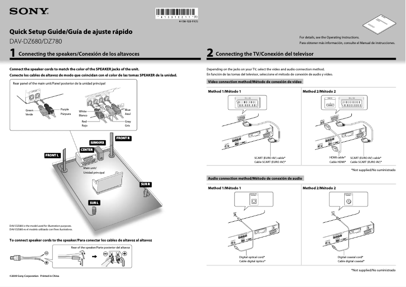 First page image of the manual for DAV-DZ680