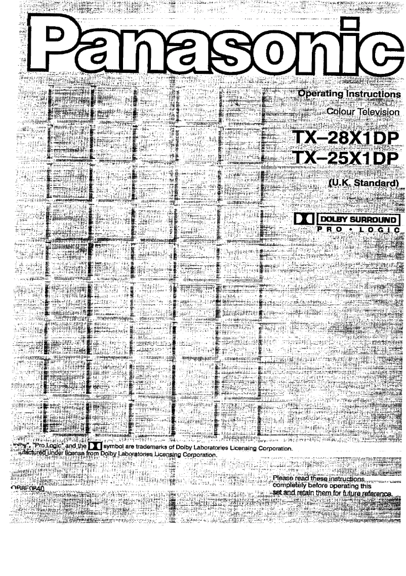 First page image of the manual for TX-28X1DP
