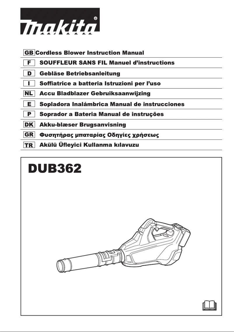 First page image of the manual for DUB362Z