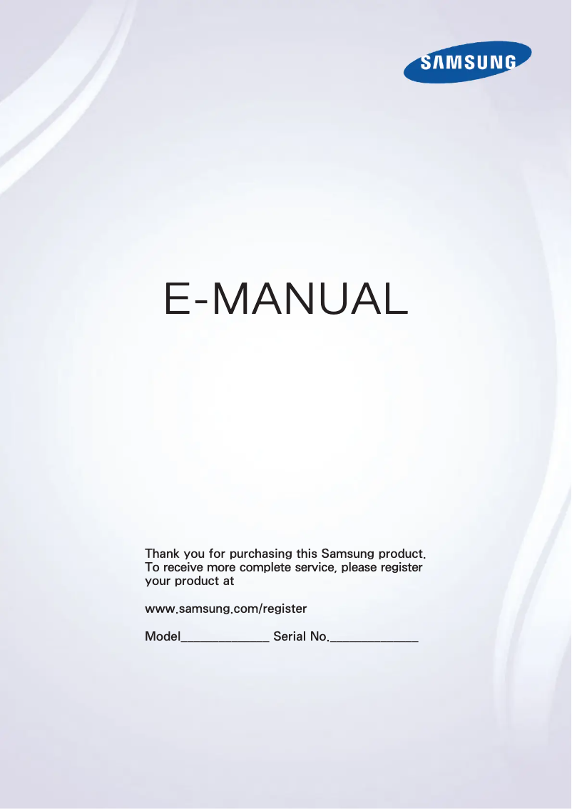 First page image of the manual for UE55H6750