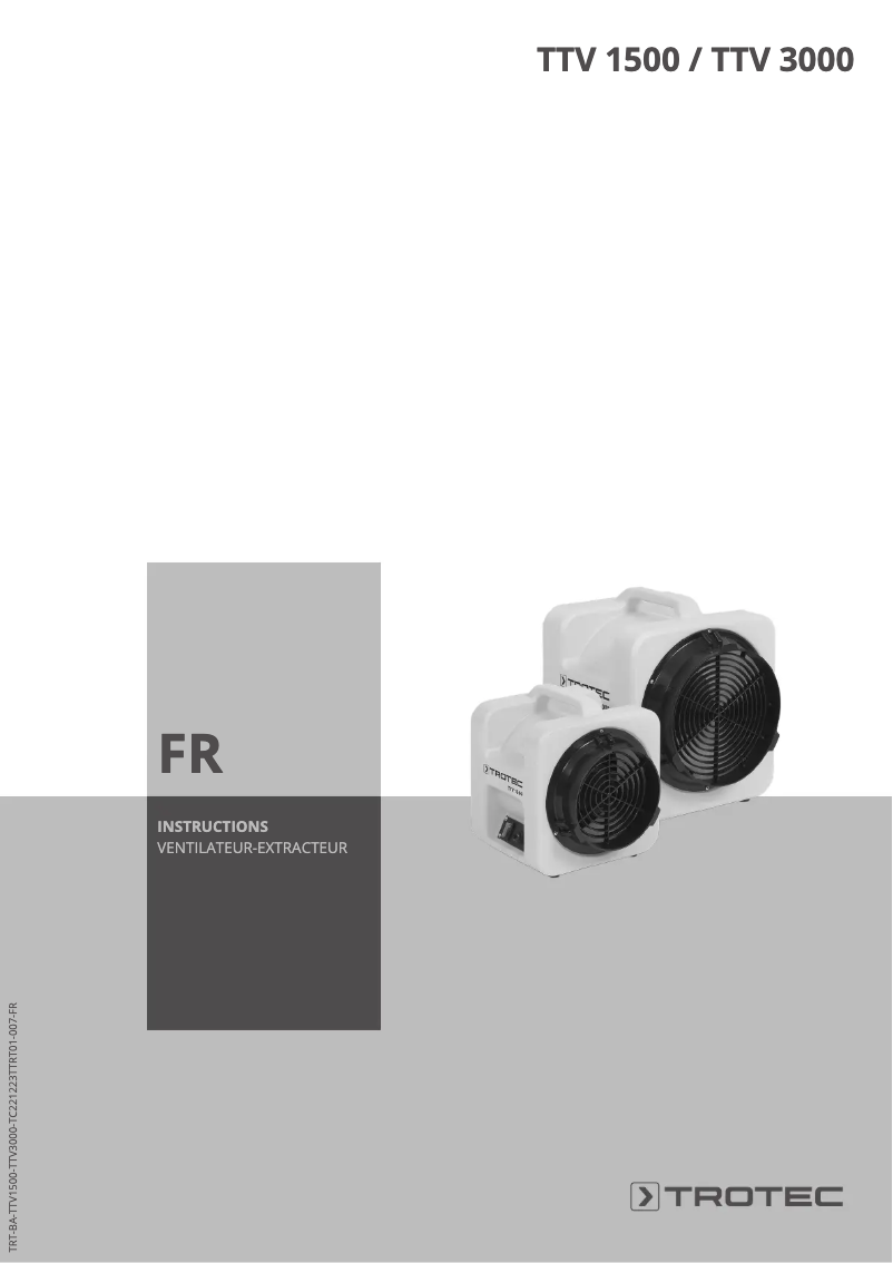 First page image of the manual for TTV 1500