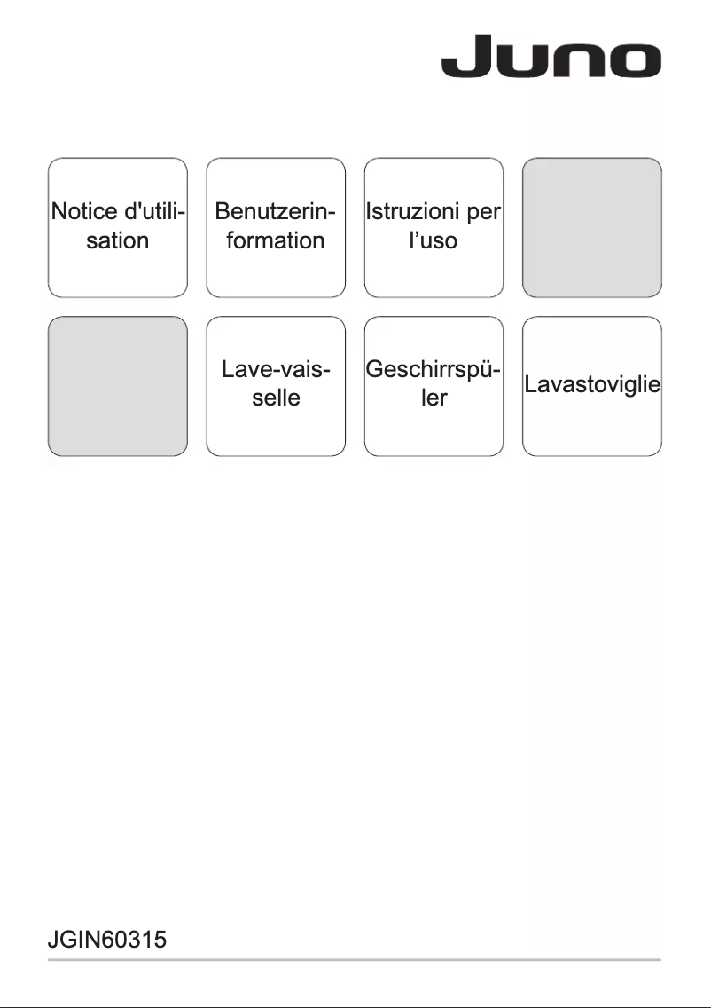 Page 1 of the manual User Manual Juno JGIN60315