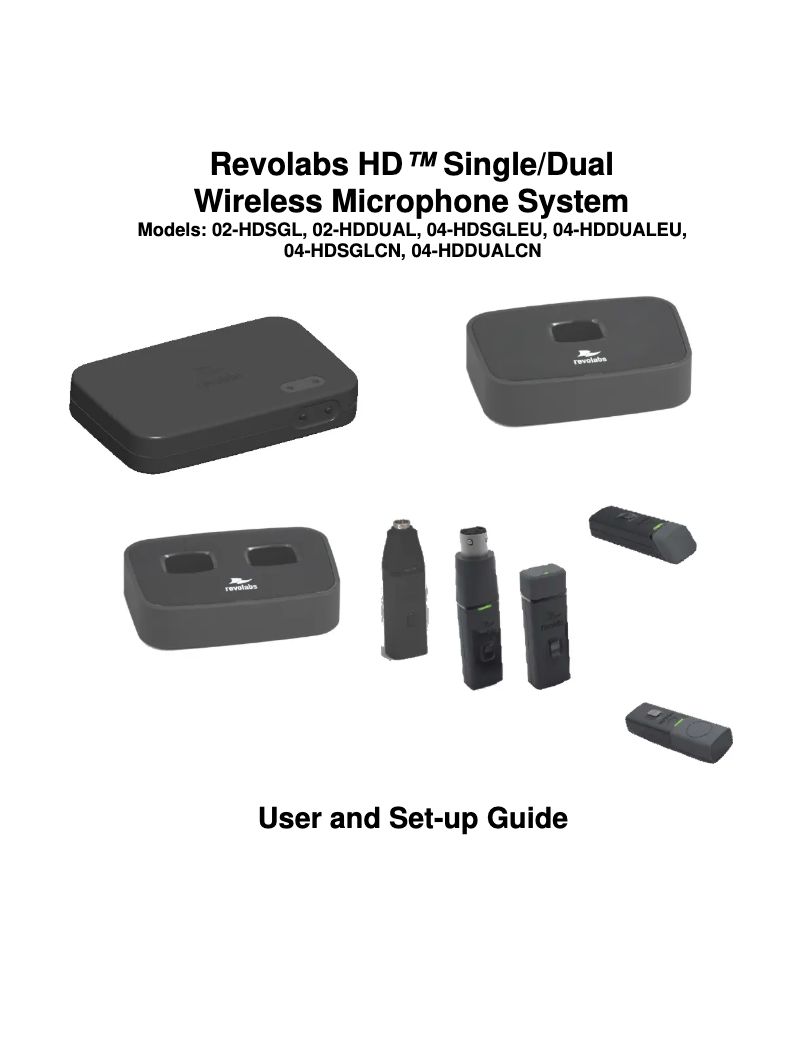 Page 1 of the manual User Manual Yamaha Revolabs HD Single