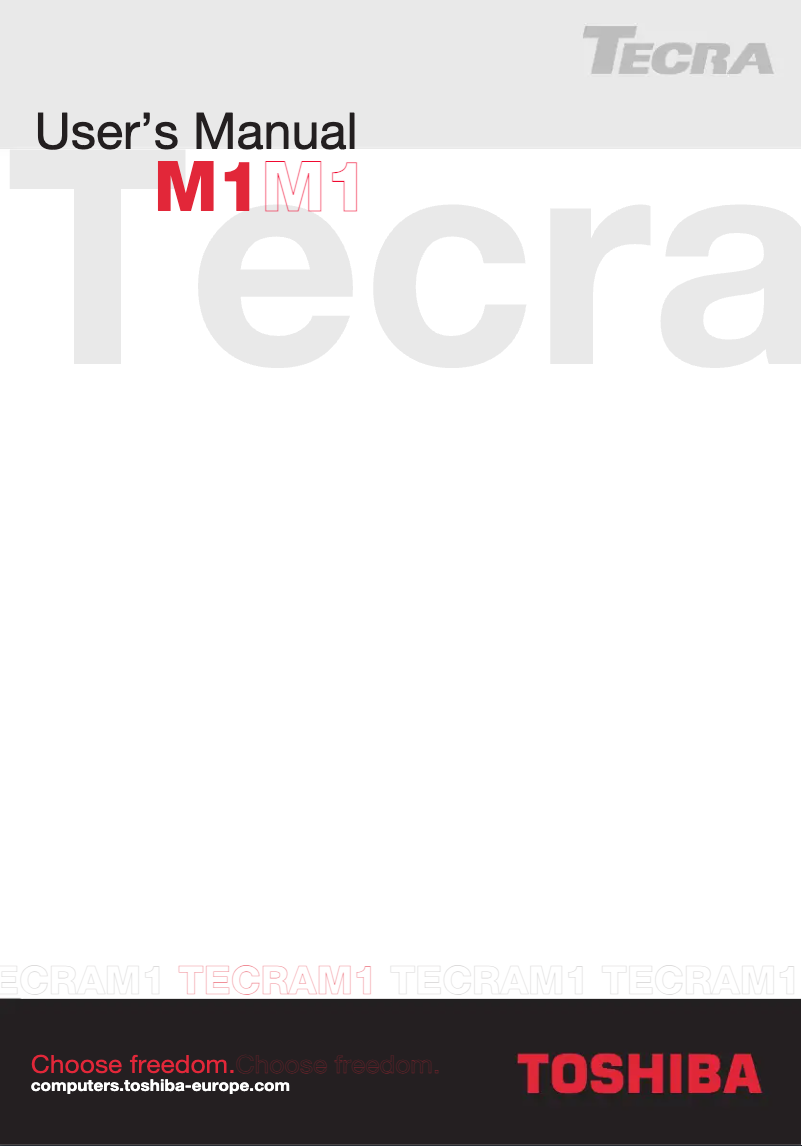 Image de la première page du manuel de l'appareil Tecra M1