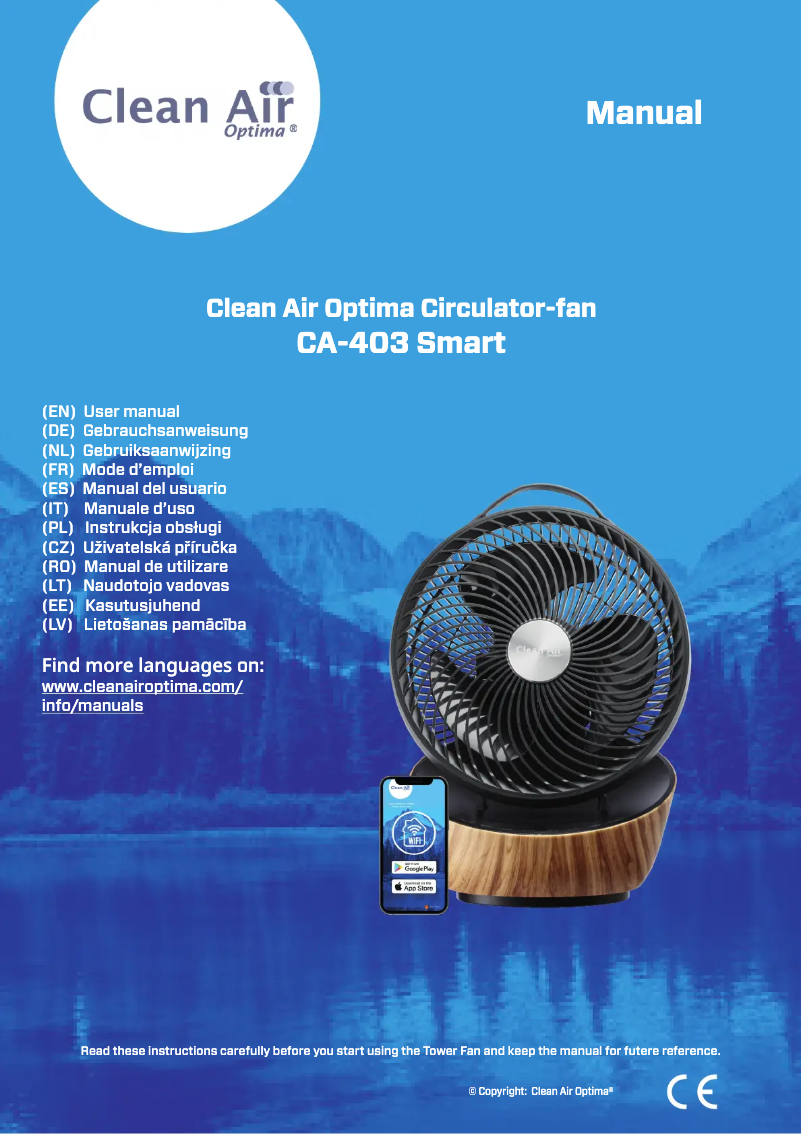 Page 1 of the manual User Manual Clean Air Optima CA-403 Smart