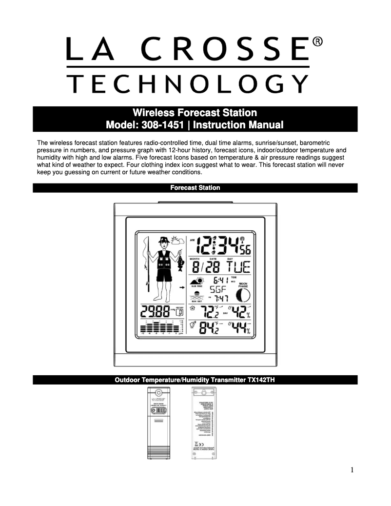 First page image of the manual for 308-1451V2