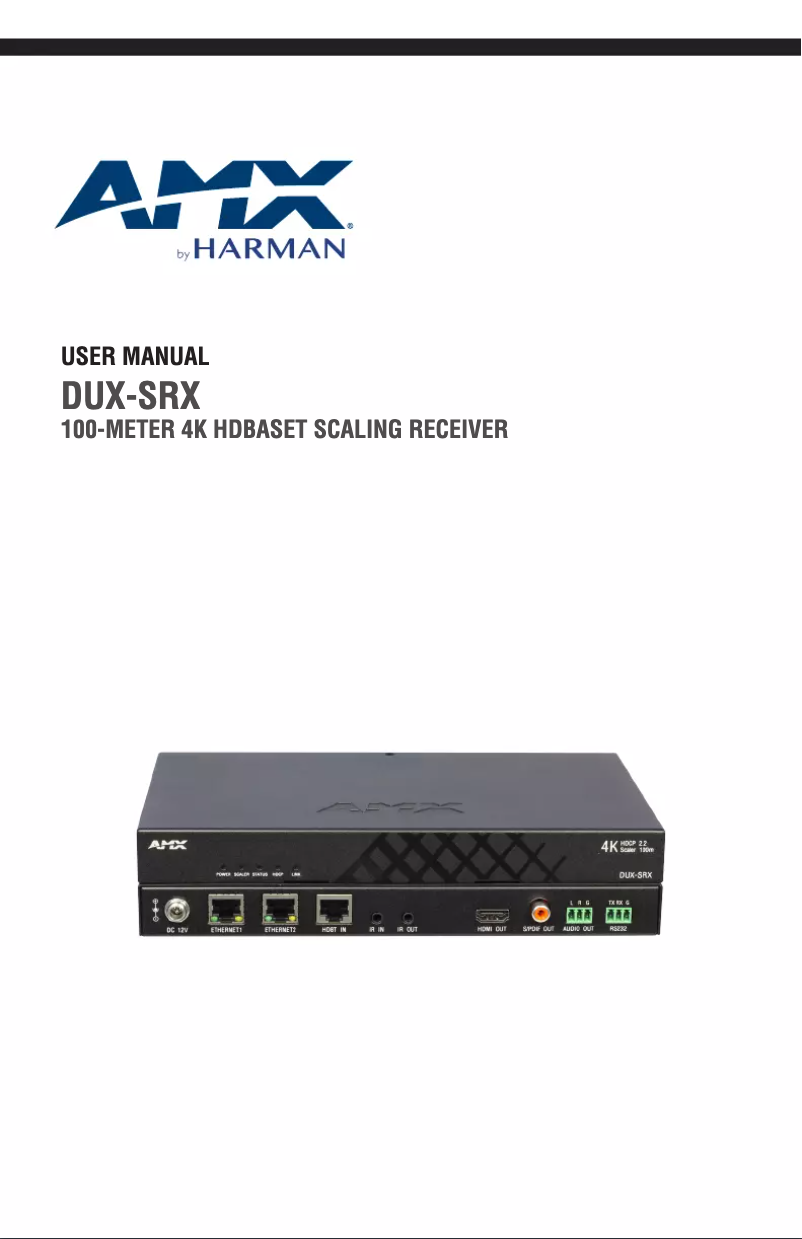 First page image of the manual for DUX-SRX