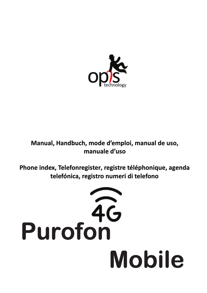 First page image of the manual for Purofon mobile