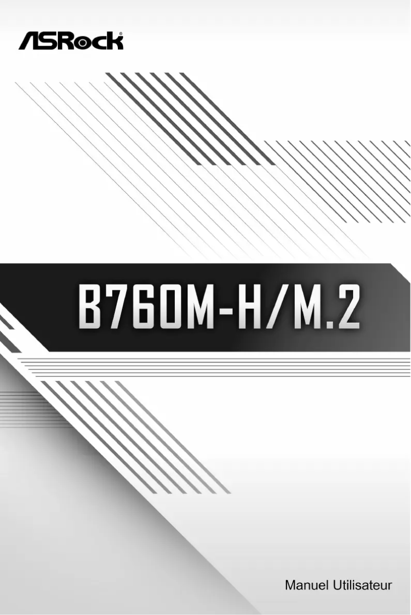 Page 1 de la notice Manuel utilisateur Asrock B760M-H/M.2
