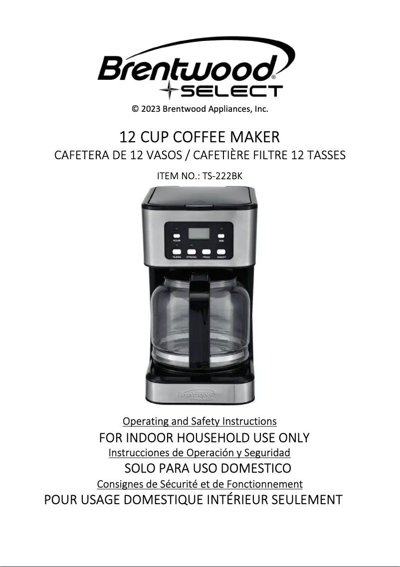 First page image of the manual for TS-222BK