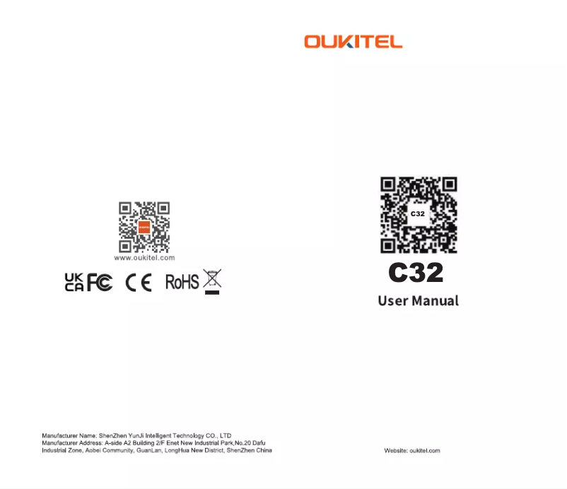 Page 1 of the manual User Manual Oukitel C32
