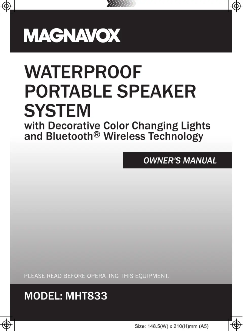 Page 1 of the manual User Manual Magnavox MHT833