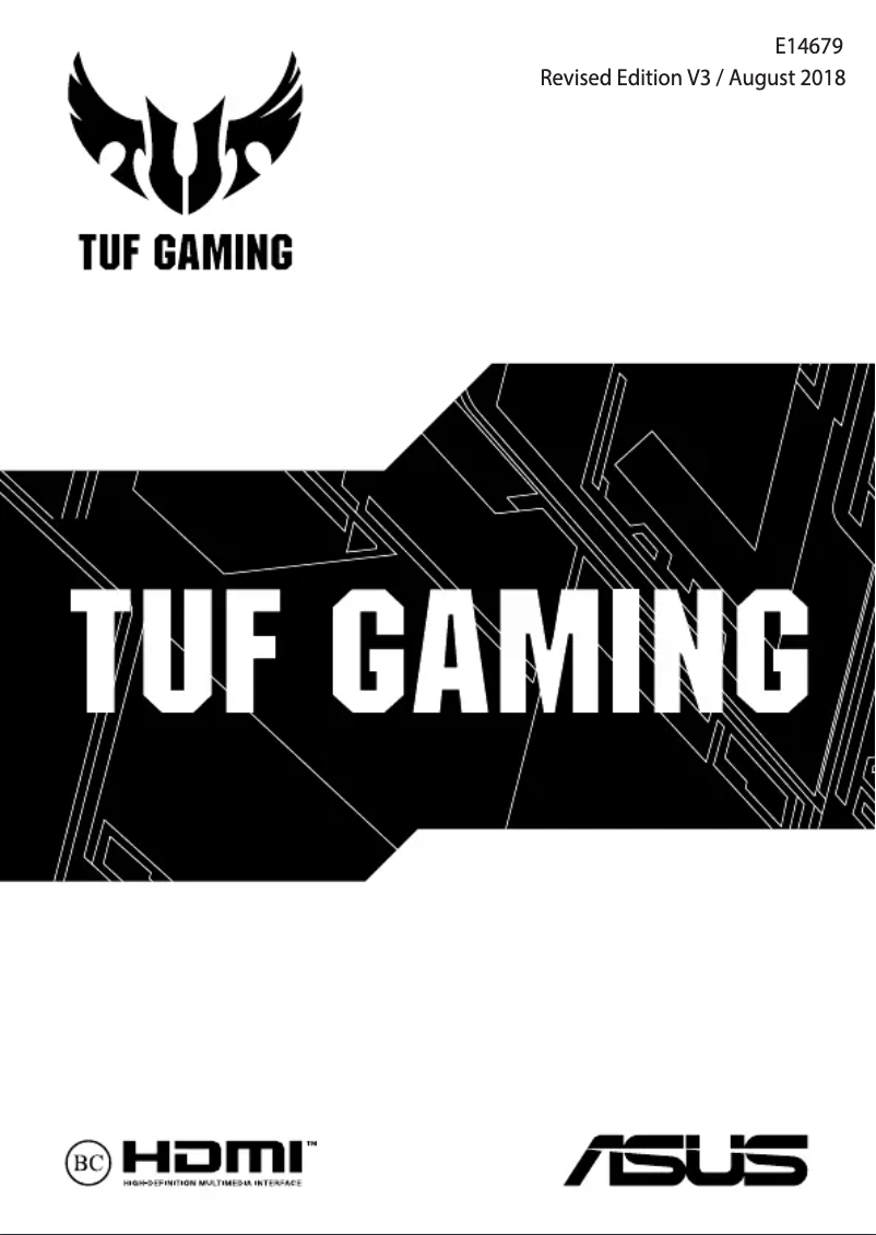 First page image of the manual for TUF Gaming FX505DT