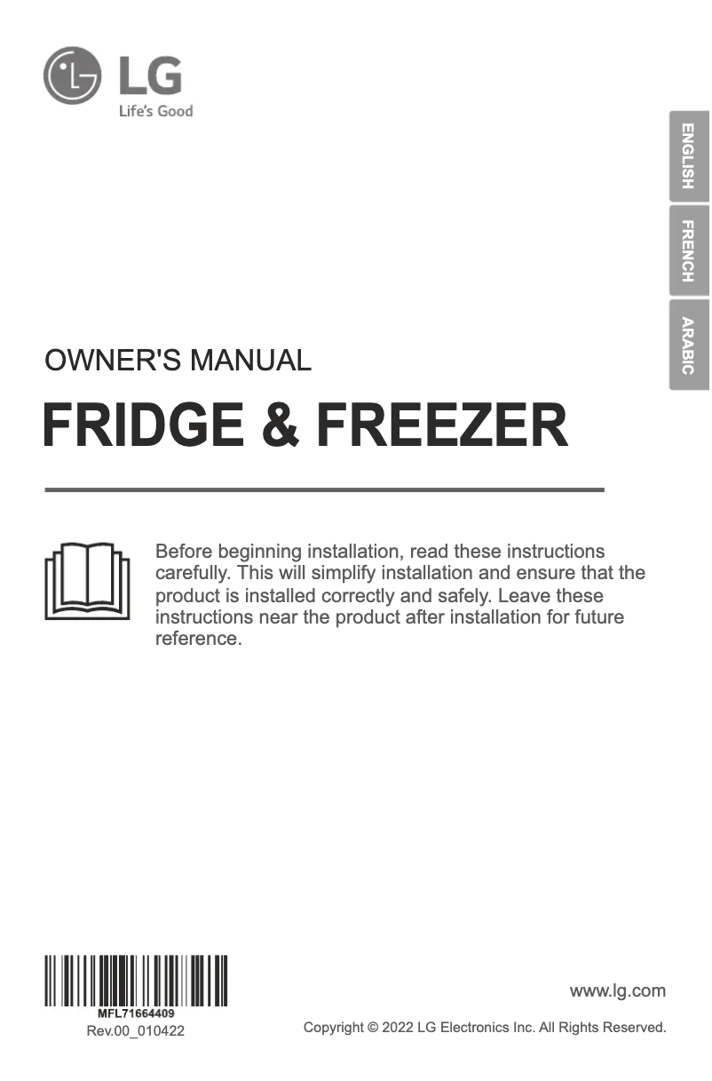 First page image of the manual for GL-B492PLGB