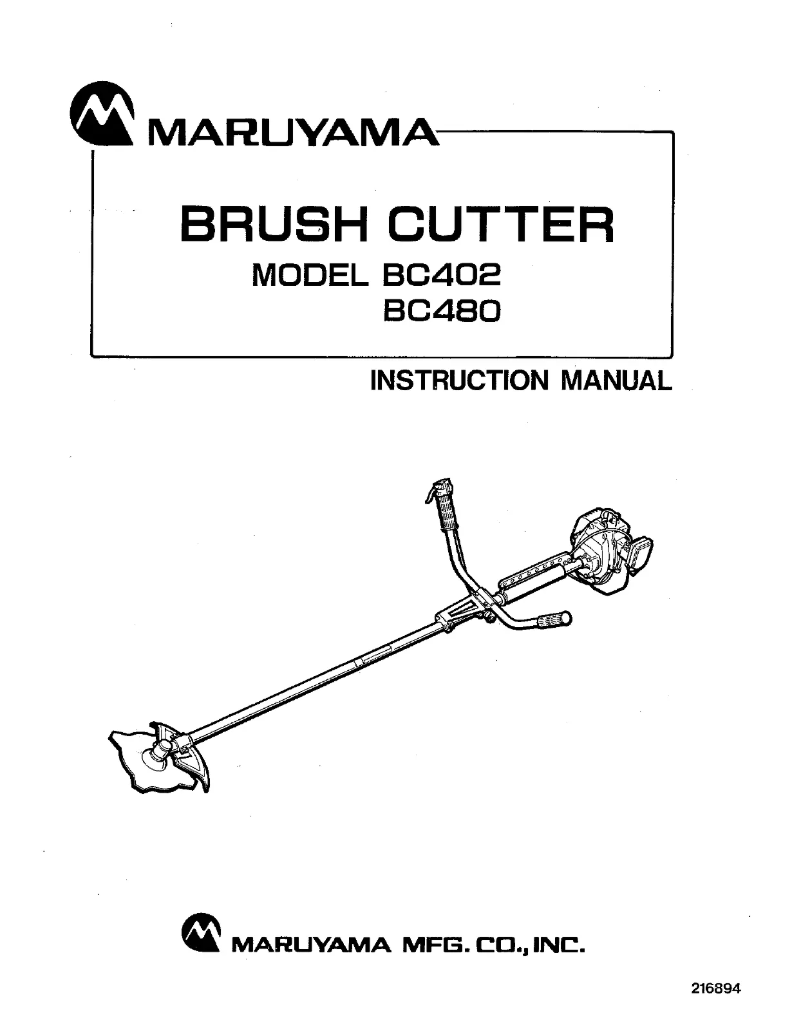 First page image of the manual for BC480