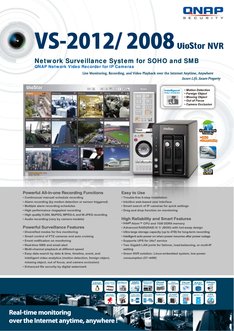 First page image of the manual for VS-2008 VioStor NVR