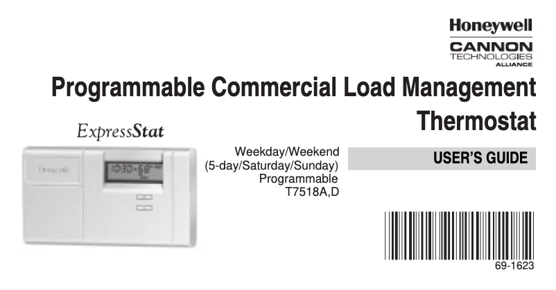 First page image of the manual for T7518A