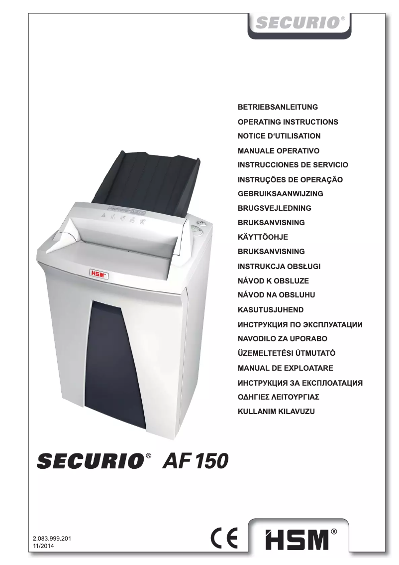 First page image of the manual for Securio AF 150 4.5 x 30mm
