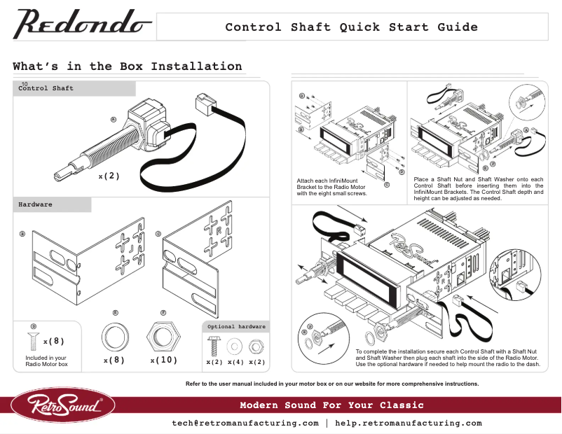 First page image of the manual for Redondo RS