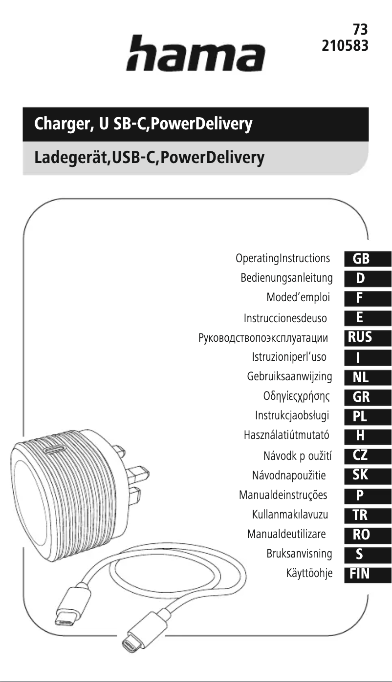 First page image of the manual for 73210583