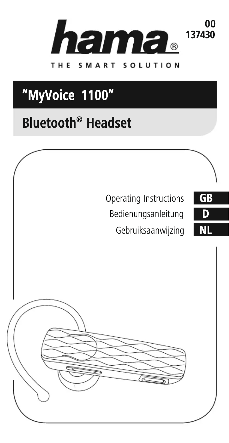Page 1 of the manual User Manual Hama MyVoice1100