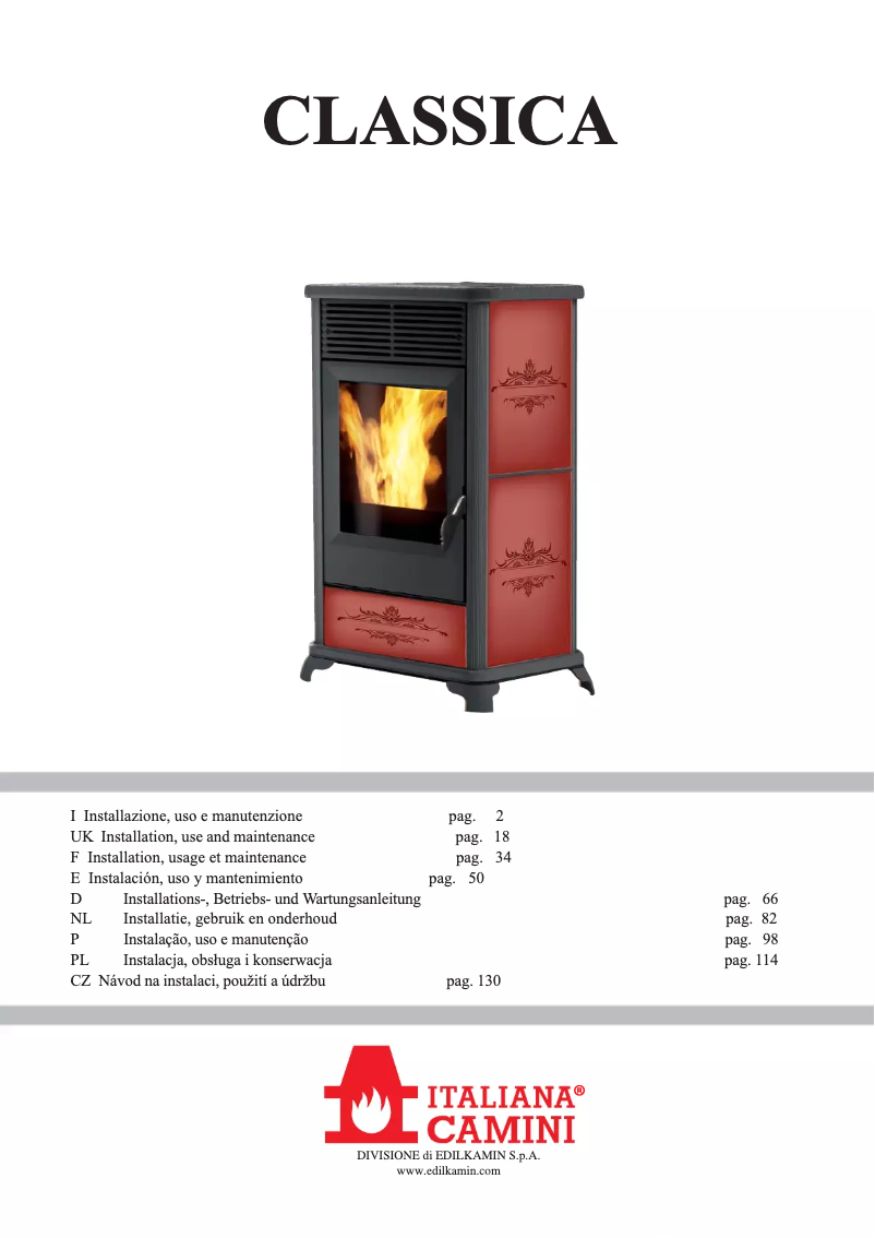 First page image of the manual for CLASSICA