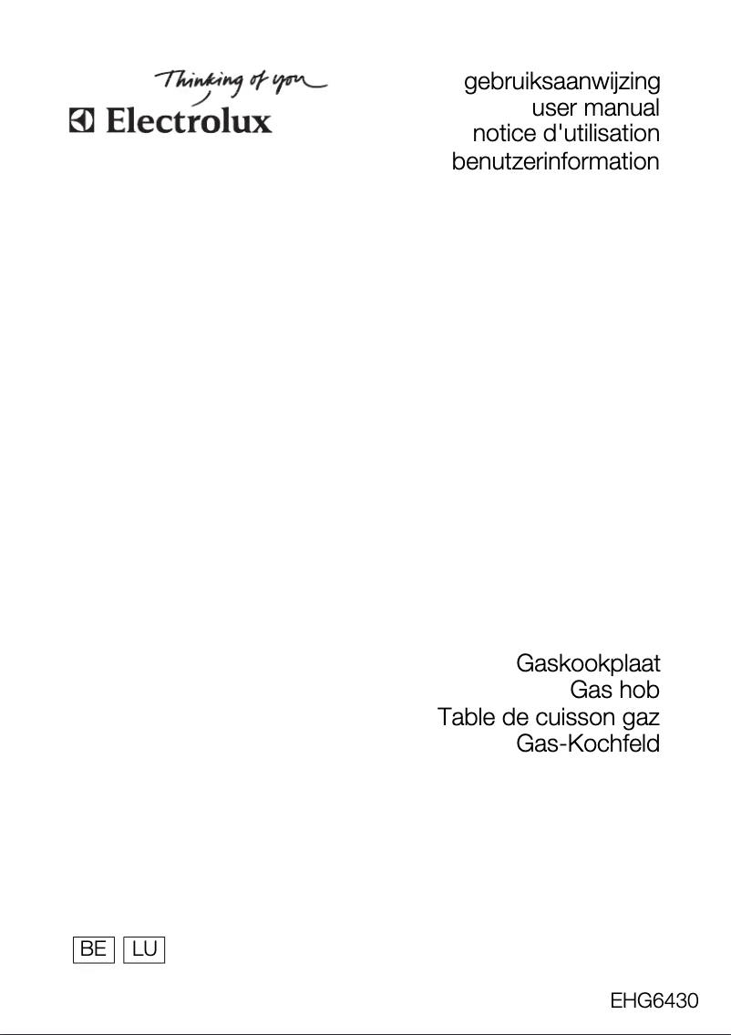 First page image of the manual for EHG6430