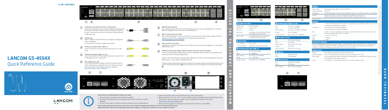 Page 1 de la notice Manuel utilisateur Lancom GS-4554X