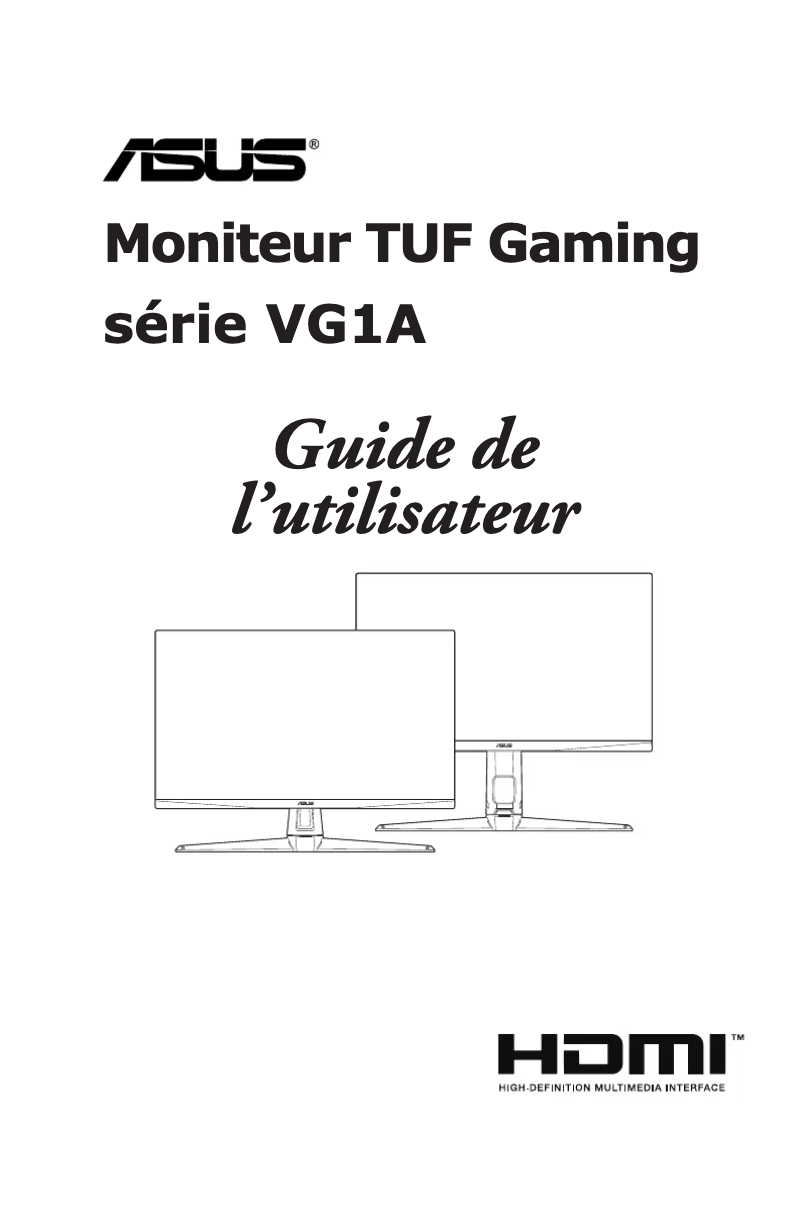 Page 1 of the manual User Manual Asus TUF Gaming VG27AQGL1A