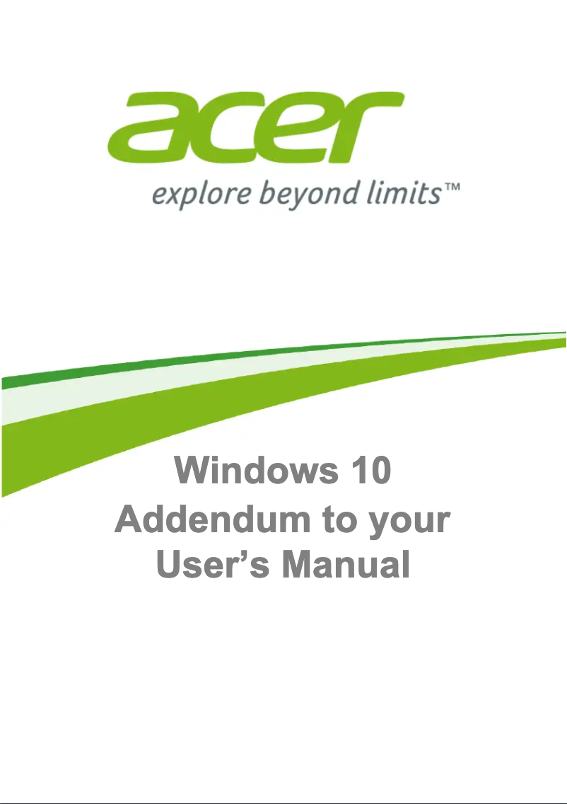Page 1 of the manual User Manual Acer Aspire One AO1