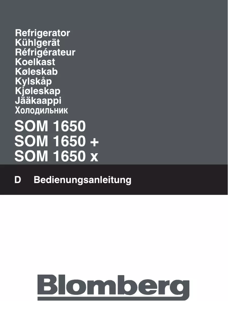 First page image of the manual for SOM 1650