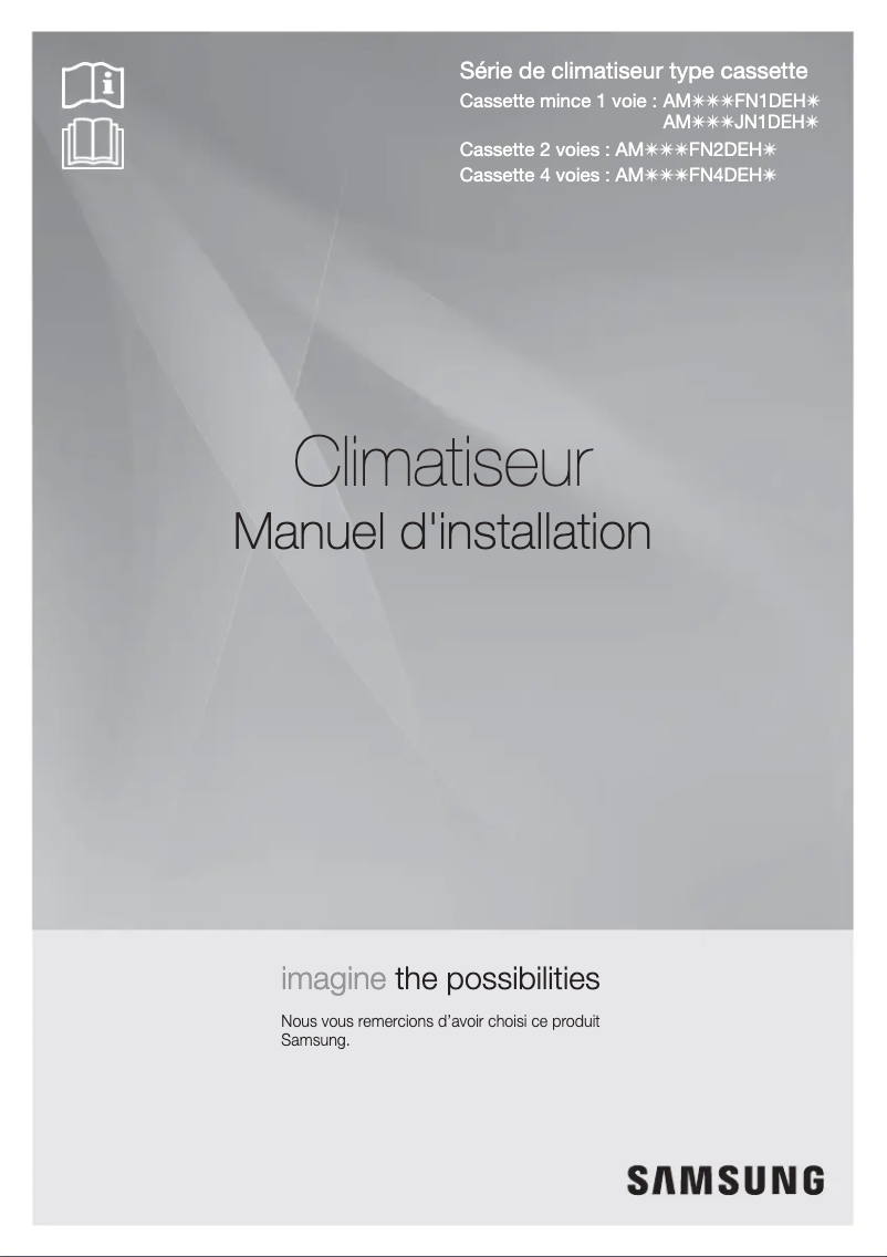 Page 1 of the manual Installation Guide Samsung AM128FN4DEH
