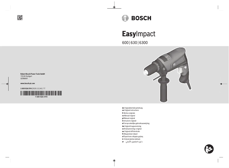 Page 1 of the manual User Manual Bosch EasyImpact 630