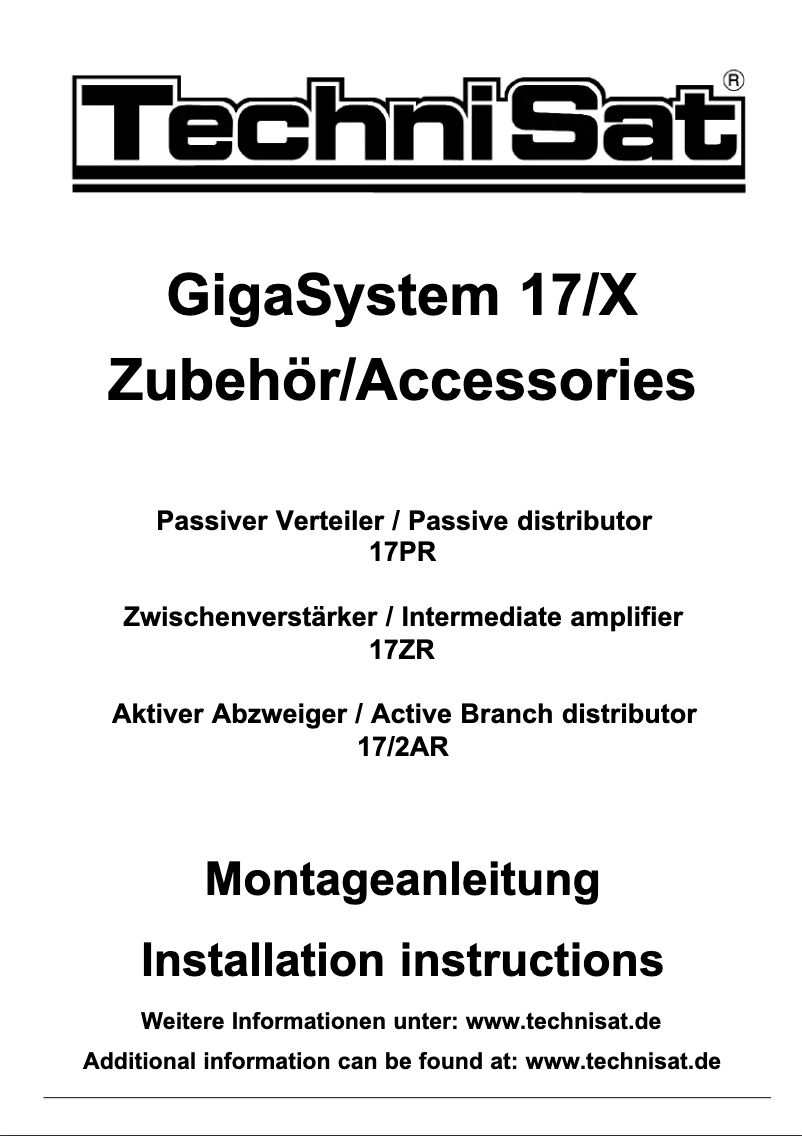 First page image of the manual for 17ZR