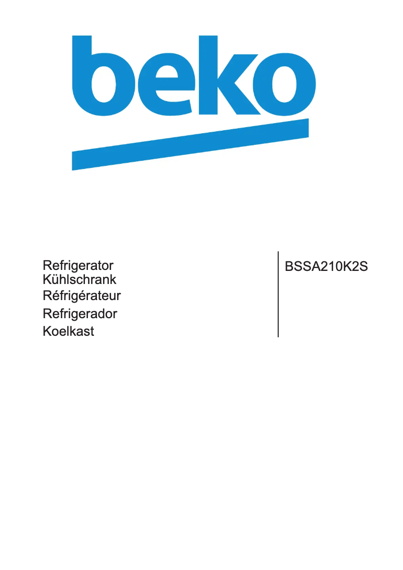 Page 1 of the manual Instruction Manual Beko BSSA210K2S