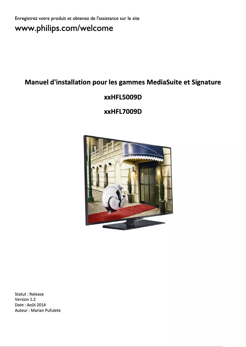 First page image of the manual for 32HFL5009D